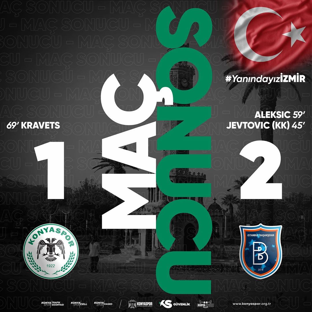 Maç Sonucu: İttifak Holding Konyaspor'umuz 1 - 2 M. Başakşehir...