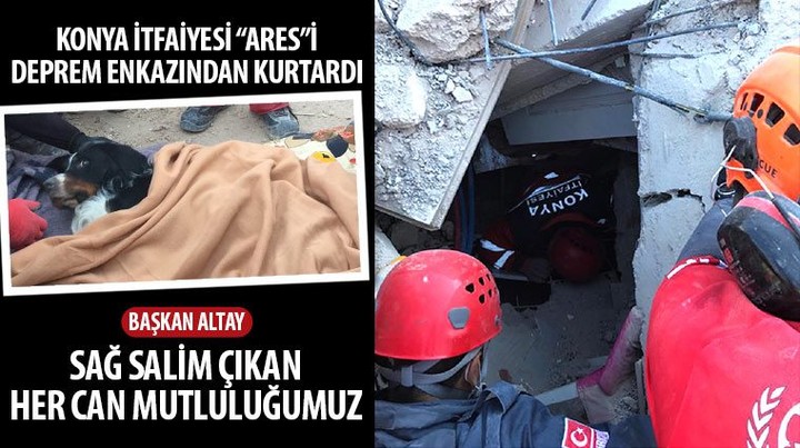 Konya İtfaiyesi Deprem Enkazından Ares İsimli Köpeği Sağ Olarak Çıkardı
İzmir'd...